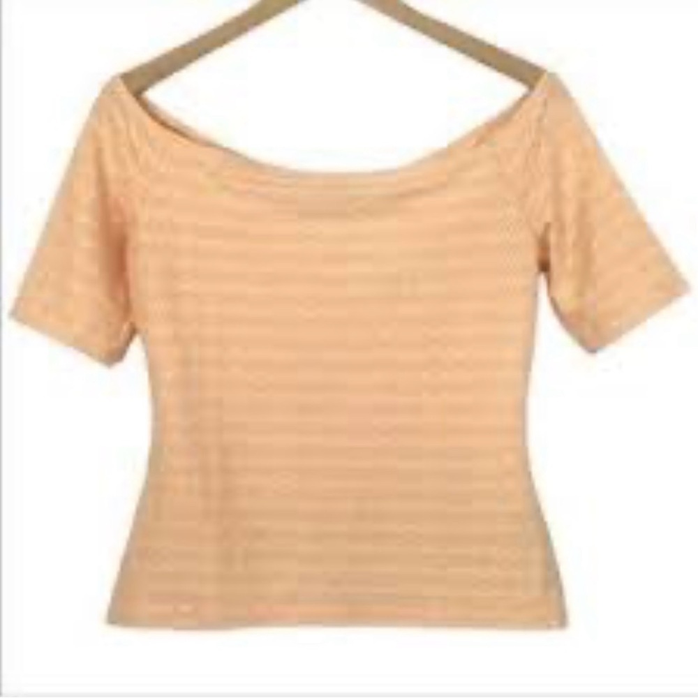 Guess Light Orange Off-Shoulder Top
